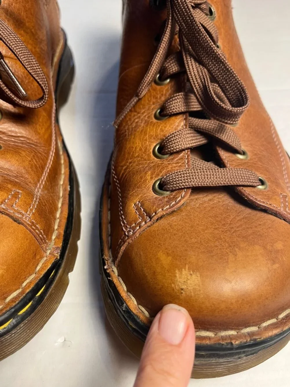 Dr. Martens Chunky Derby Oxford Shoes 12598 Brown Leather Lace-Up 13 VTG  Y2K